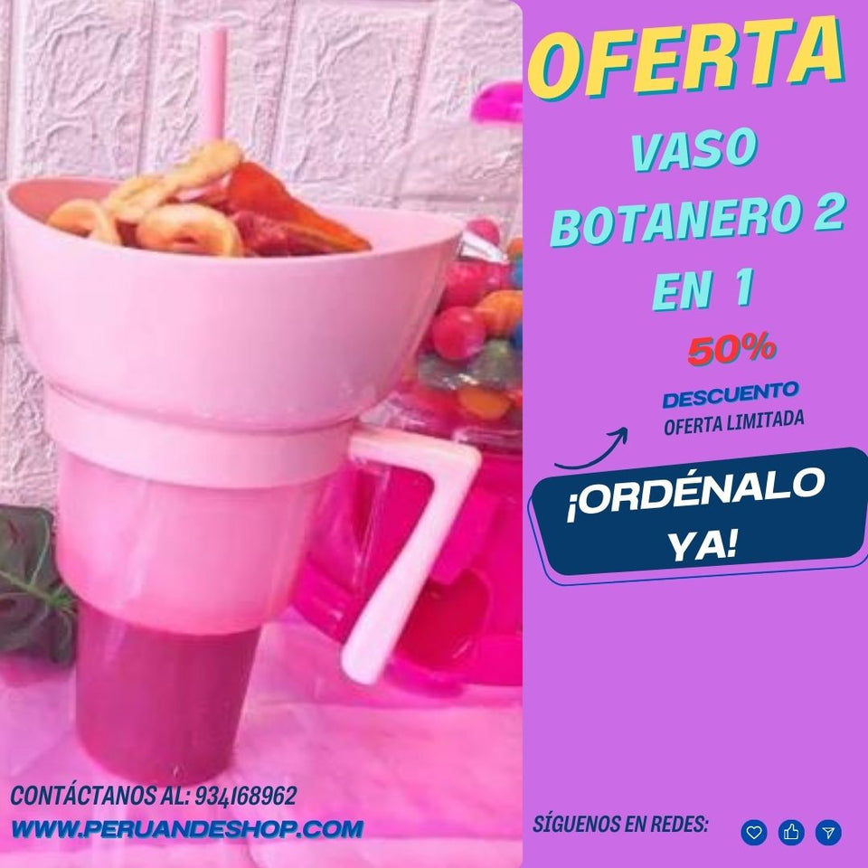 VASO SNACK 2 en 1 , BOTANERO